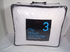 At Home "My Down Comforter" Level 3 King European White Goose Medium Weight NEW Retails $570 Designer Outlet Sale