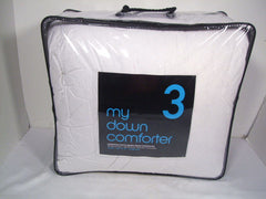 At Home "My Down Comforter" Level 3 Twin European White Goose Medium Weight (Clearance) Retails $510 Designer Outlet Sale