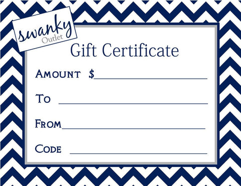 Swanky Gift Certificates